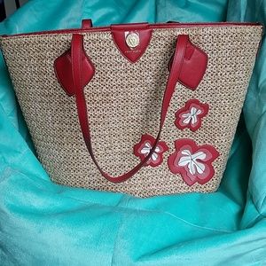 Anne klein straw tote